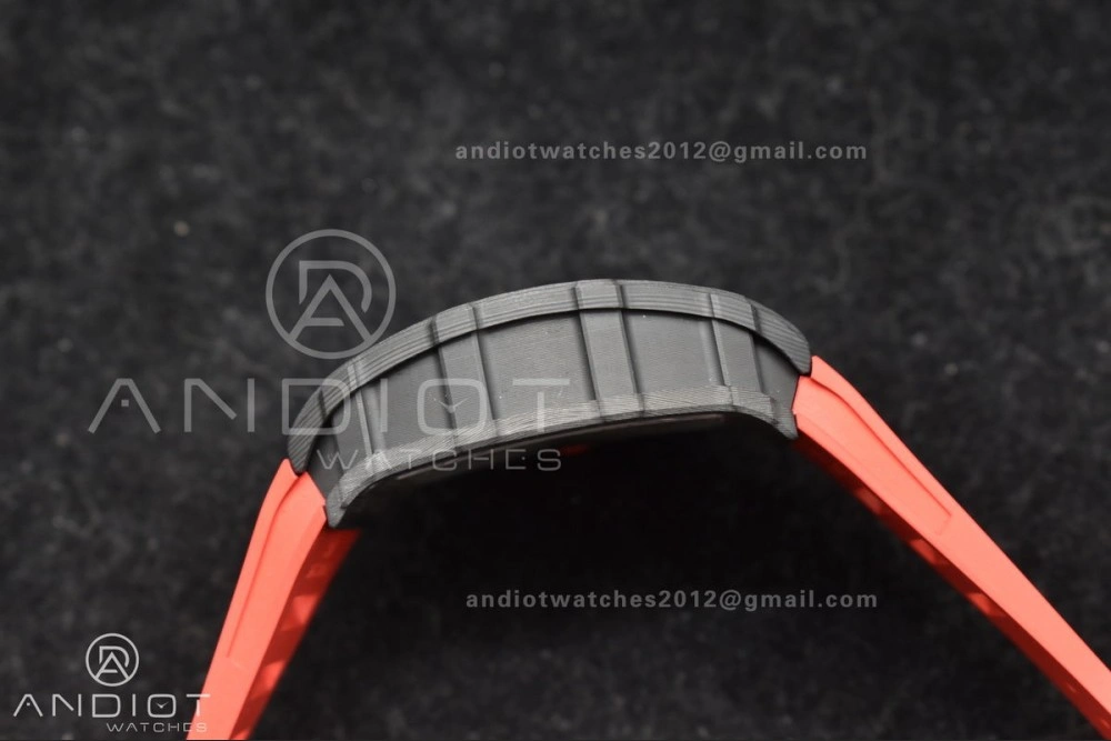 Durable RM035-02 NTPT ZF 1:1 Best Edition Skeleton Dial on Red Rubber Strap RMAL1 Super Clone V 1229