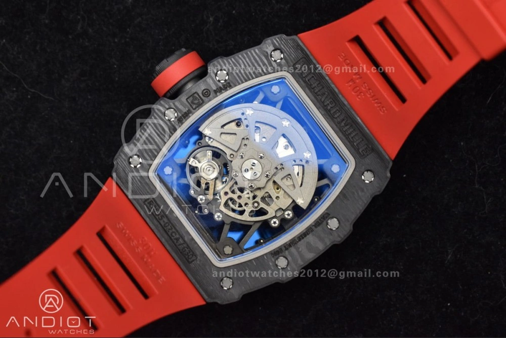 Durable RM035-02 NTPT ZF 1:1 Best Edition Skeleton Dial on Red Rubber Strap RMAL1 Super Clone V 1229