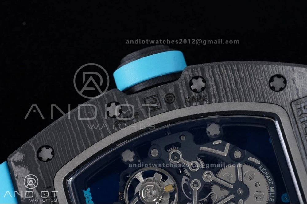 ZeroBulk RM055 NTPT APSF 1:1 Best Edition Blue Inner Bezel Blue Crown On Blue Rubber Strap RMUL2 Super Clone 1228