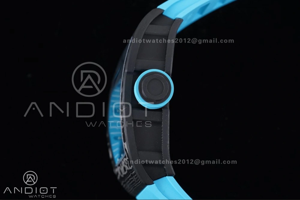ZeroBulk RM055 NTPT APSF 1:1 Best Edition Blue Inner Bezel Blue Crown On Blue Rubber Strap RMUL2 Super Clone 1228