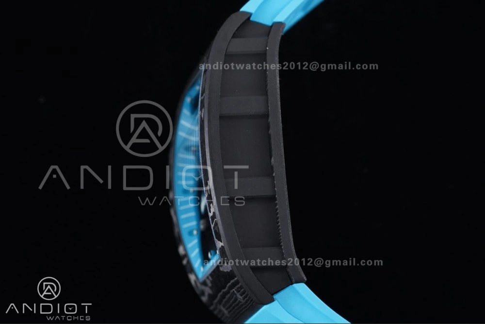 ZeroBulk RM055 NTPT APSF 1:1 Best Edition Blue Inner Bezel Blue Crown On Blue Rubber Strap RMUL2 Super Clone 1228