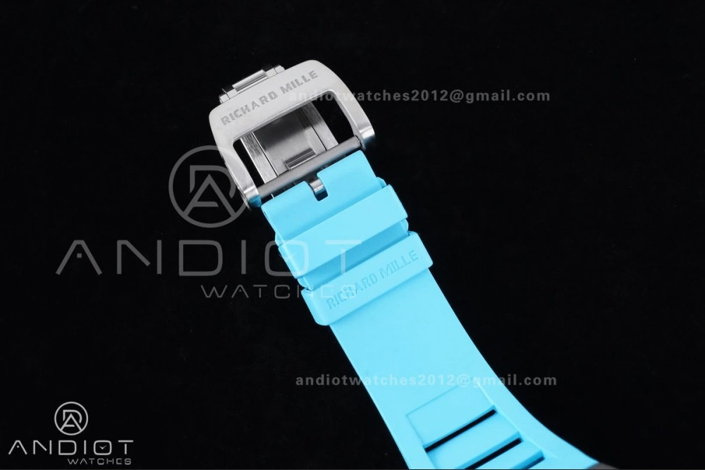 ZeroBulk RM055 NTPT APSF 1:1 Best Edition Blue Inner Bezel Blue Crown On Blue Rubber Strap RMUL2 Super Clone 1228