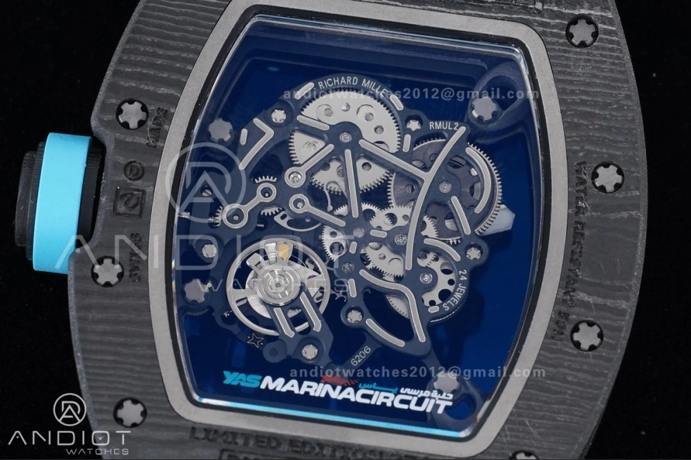 ZeroBulk RM055 NTPT APSF 1:1 Best Edition Blue Inner Bezel Blue Crown On Blue Rubber Strap RMUL2 Super Clone 1228