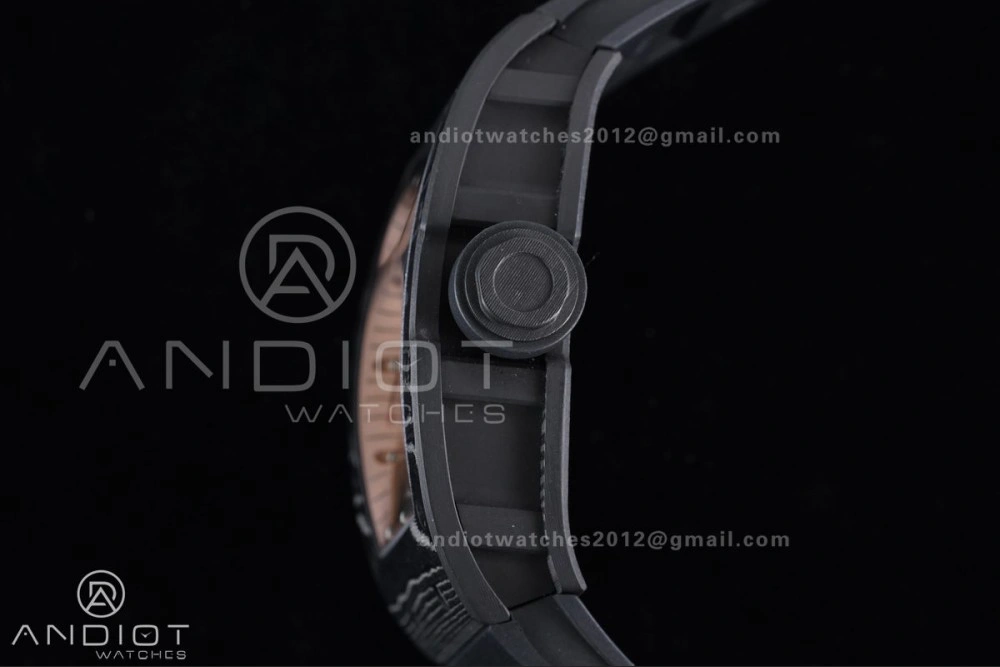 SoftTouch RM055 NTPT APSF 1:1 Best Edition RG Inner Bezel Black Crown On Black Rubber Strap RMUL2 Super Clone 1243