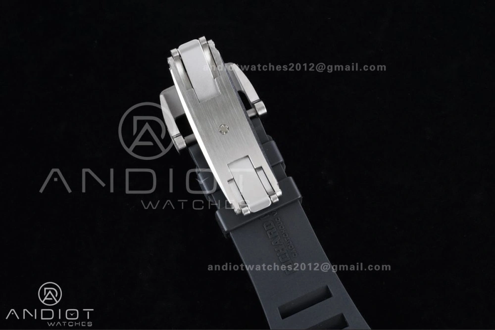 SoftTouch RM055 NTPT APSF 1:1 Best Edition RG Inner Bezel Black Crown On Black Rubber Strap RMUL2 Super Clone 1243