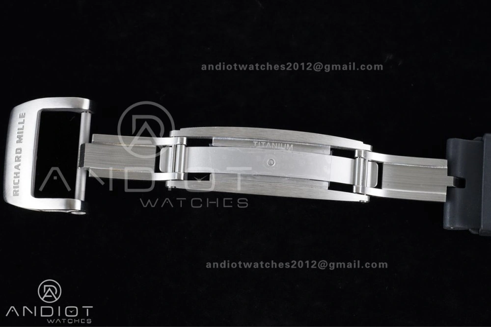 SoftTouch RM055 NTPT APSF 1:1 Best Edition RG Inner Bezel Black Crown On Black Rubber Strap RMUL2 Super Clone 1243