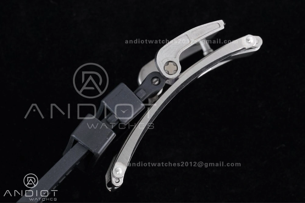 SoftTouch RM055 NTPT APSF 1:1 Best Edition RG Inner Bezel Black Crown On Black Rubber Strap RMUL2 Super Clone 1243
