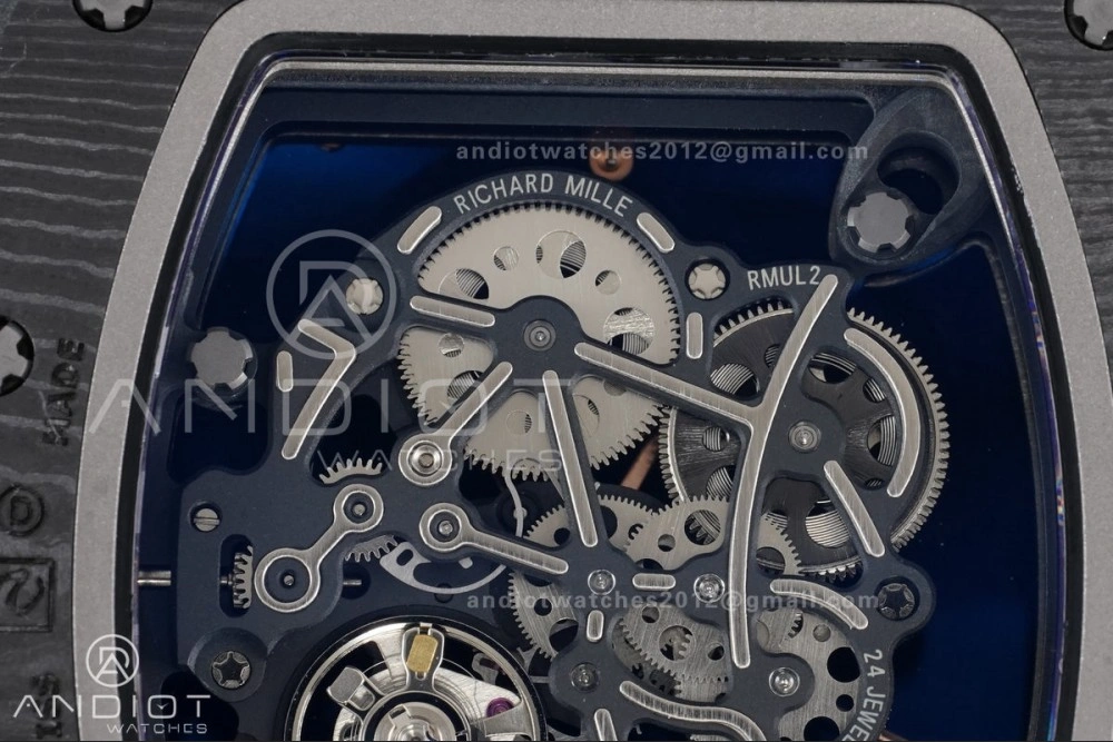 SoftTouch RM055 NTPT APSF 1:1 Best Edition RG Inner Bezel Black Crown On Black Rubber Strap RMUL2 Super Clone 1243