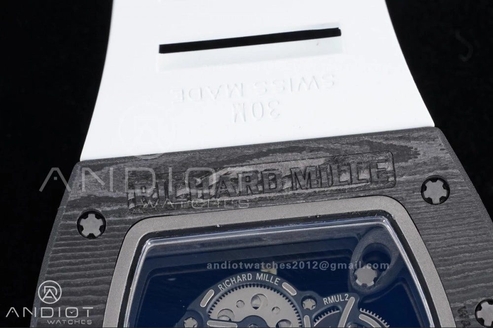 HighPerformance RM055 NTPT APSF 1:1 Best Edition White Bezel Red Crown on Rubber Strap RMUL2 Super Clone 1231