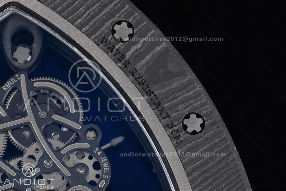 HighPerformance RM055 NTPT APSF 1:1 Best Edition White Bezel Red Crown on Rubber Strap RMUL2 Super Clone 1231
