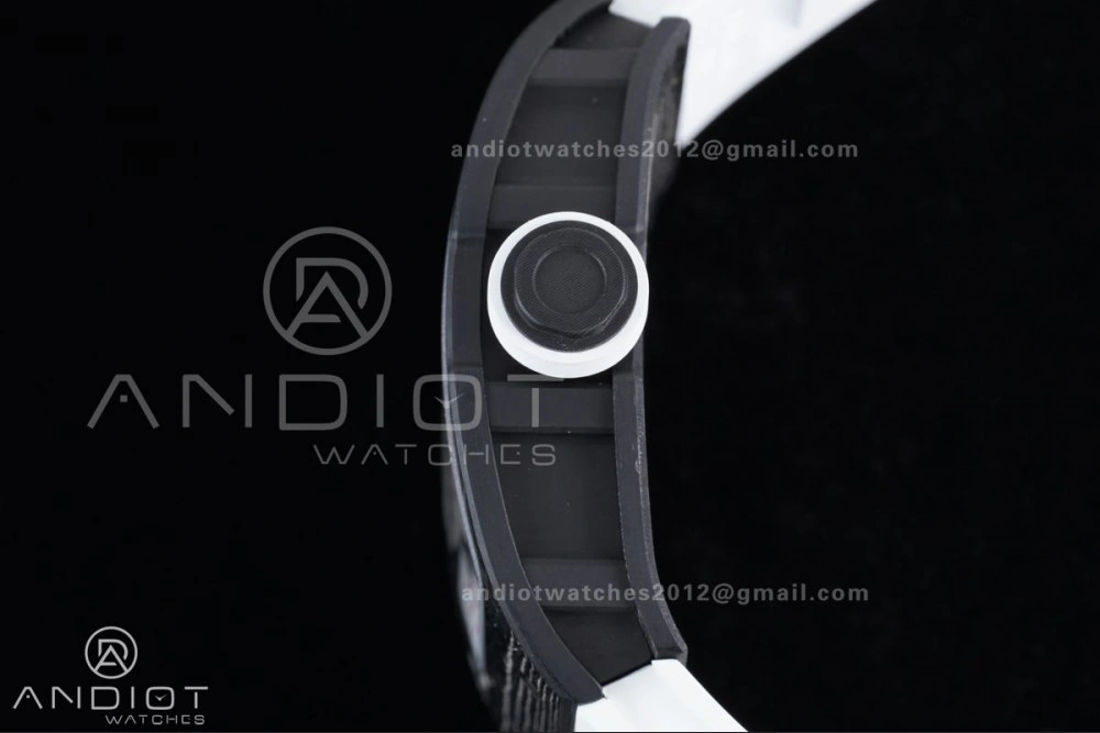 HighPerformance RM055 NTPT APSF 1:1 Best Edition White Bezel Red Crown on Rubber Strap RMUL2 Super Clone 1231