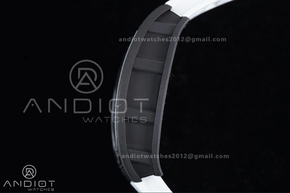 HighPerformance RM055 NTPT APSF 1:1 Best Edition White Bezel Red Crown on Rubber Strap RMUL2 Super Clone 1231