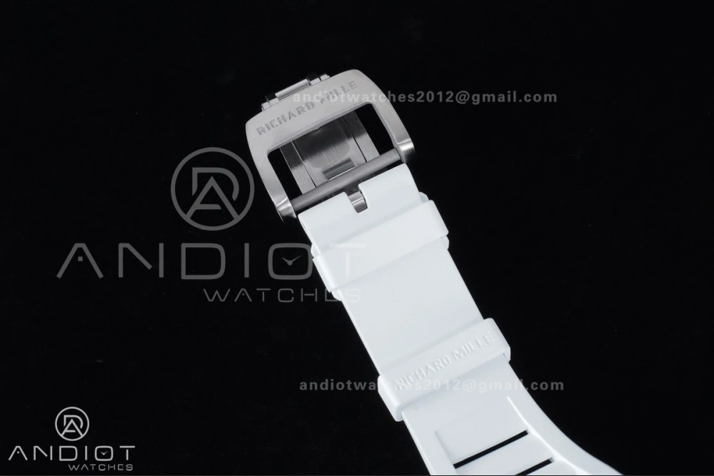 HighPerformance RM055 NTPT APSF 1:1 Best Edition White Bezel Red Crown on Rubber Strap RMUL2 Super Clone 1231