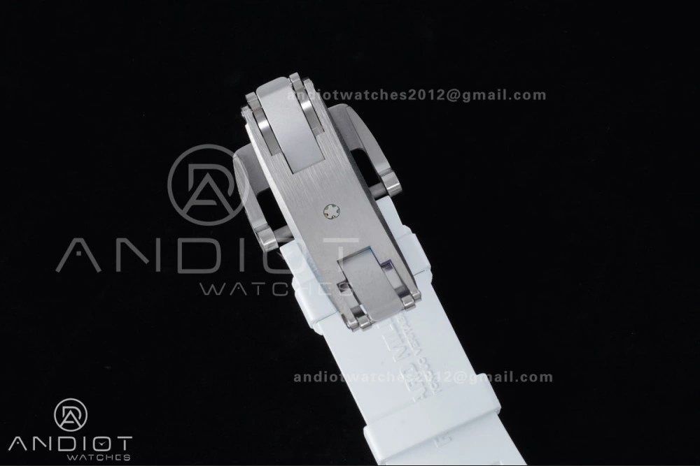 HighPerformance RM055 NTPT APSF 1:1 Best Edition White Bezel Red Crown on Rubber Strap RMUL2 Super Clone 1231