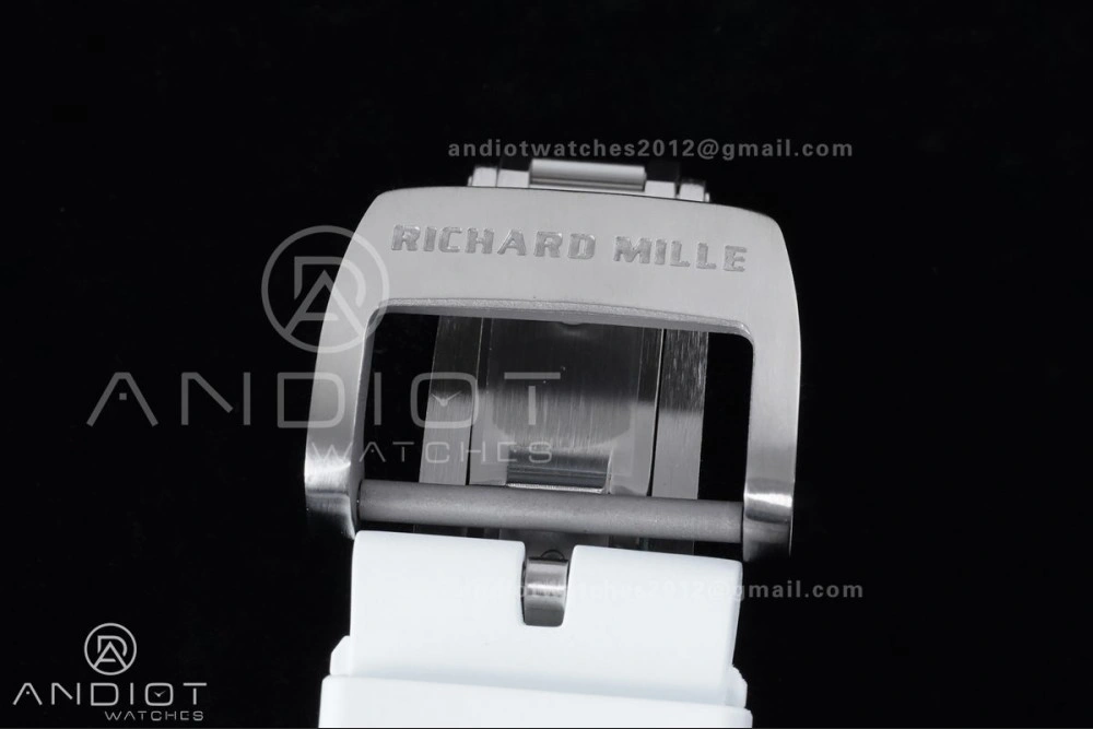 HighPerformance RM055 NTPT APSF 1:1 Best Edition White Bezel Red Crown on Rubber Strap RMUL2 Super Clone 1231