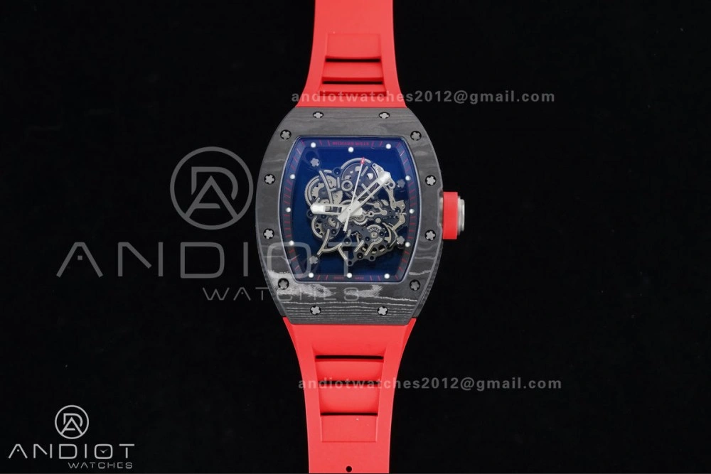 Thermal RM055 NTPT Ti APSF 1:1 Best Edition Black Inner Bezel Red Crown On Red Rubber Strap RMUL2 Super Clone 1235