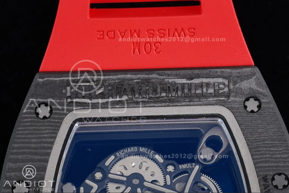 Thermal RM055 NTPT Ti APSF 1:1 Best Edition Black Inner Bezel Red Crown On Red Rubber Strap RMUL2 Super Clone 1235