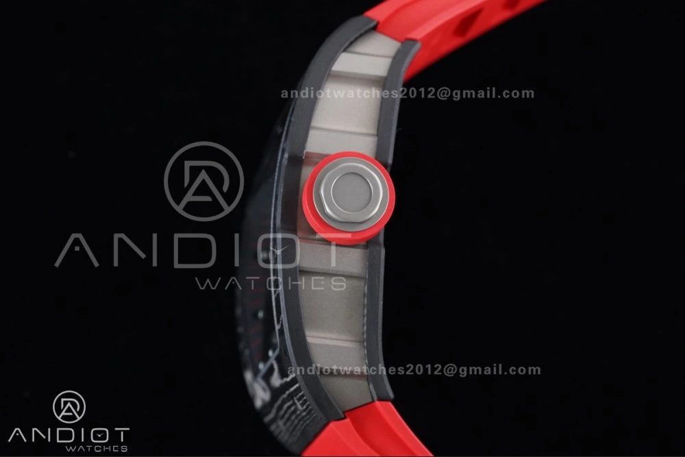 Thermal RM055 NTPT Ti APSF 1:1 Best Edition Black Inner Bezel Red Crown On Red Rubber Strap RMUL2 Super Clone 1235