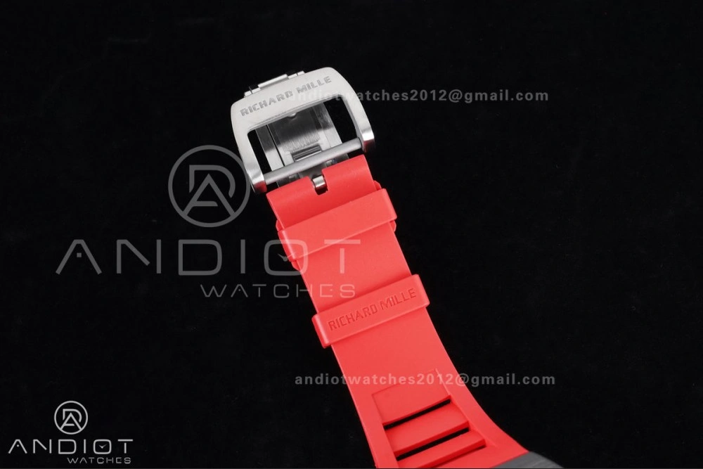Thermal RM055 NTPT Ti APSF 1:1 Best Edition Black Inner Bezel Red Crown On Red Rubber Strap RMUL2 Super Clone 1235