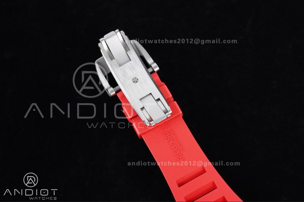 Thermal RM055 NTPT Ti APSF 1:1 Best Edition Black Inner Bezel Red Crown On Red Rubber Strap RMUL2 Super Clone 1235