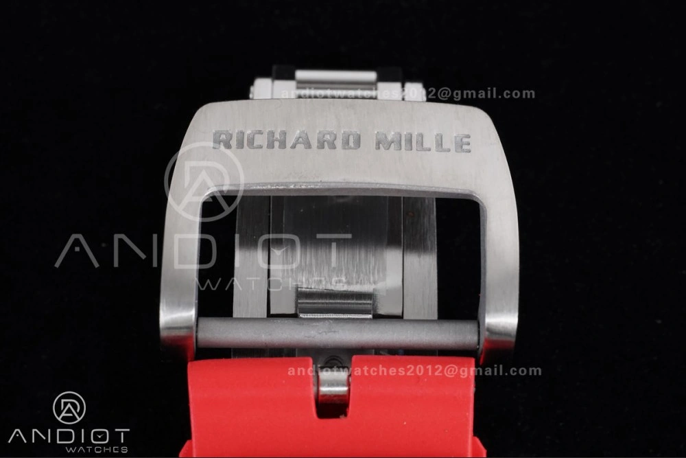 Thermal RM055 NTPT Ti APSF 1:1 Best Edition Black Inner Bezel Red Crown On Red Rubber Strap RMUL2 Super Clone 1235