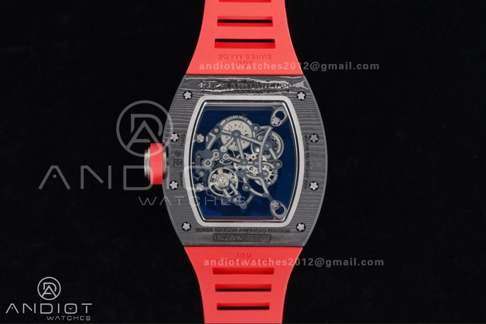 Thermal RM055 NTPT Ti APSF 1:1 Best Edition Black Inner Bezel Red Crown On Red Rubber Strap RMUL2 Super Clone 1235