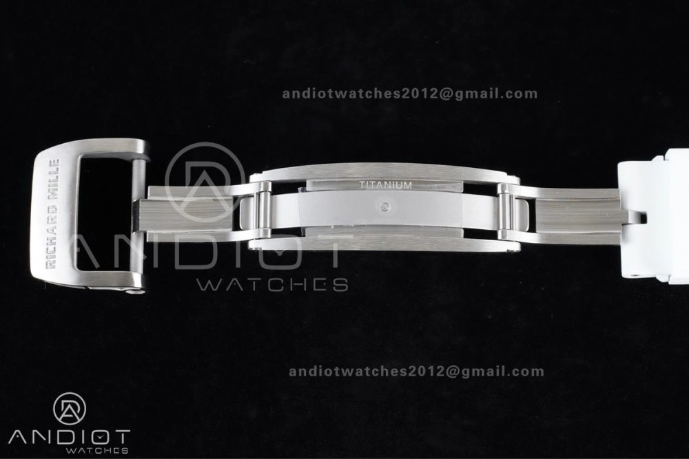 Compact RM061 White Ceramic APSF 1:1 Best Edition on White Rubber Strap RMUL2 Super Clone 1236