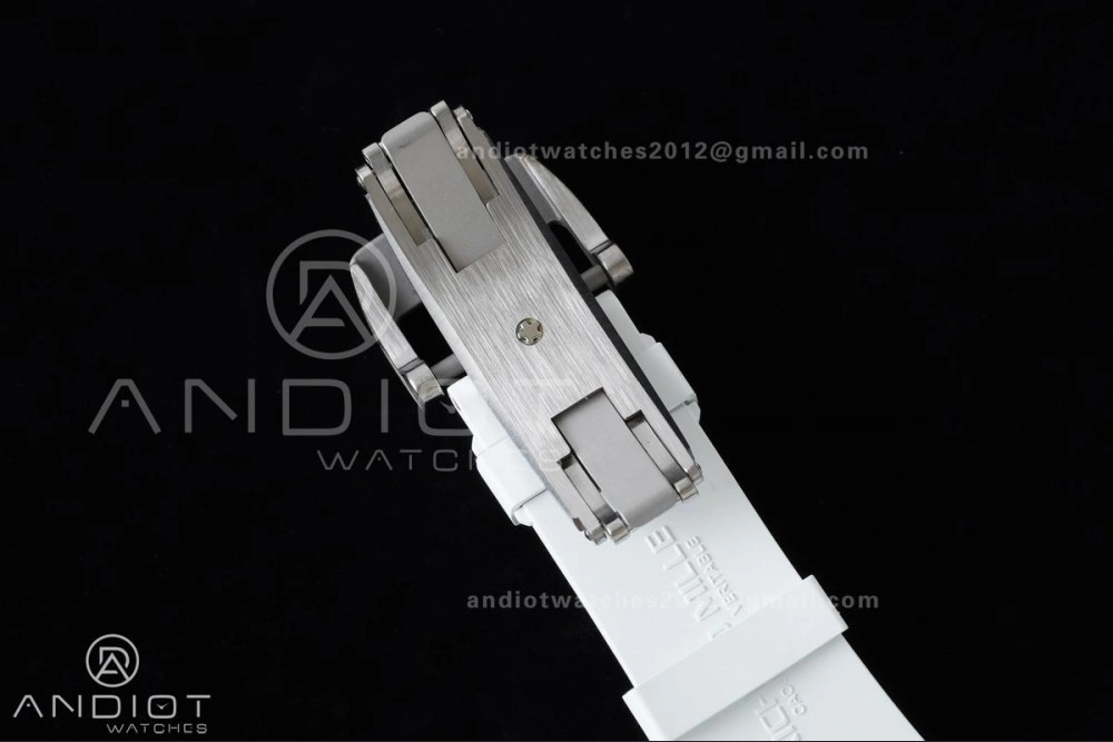 Compact RM061 White Ceramic APSF 1:1 Best Edition on White Rubber Strap RMUL2 Super Clone 1236