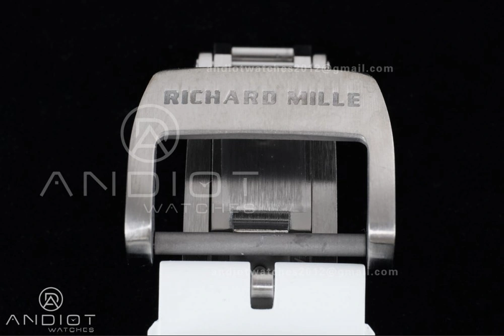 Compact RM061 White Ceramic APSF 1:1 Best Edition on White Rubber Strap RMUL2 Super Clone 1236