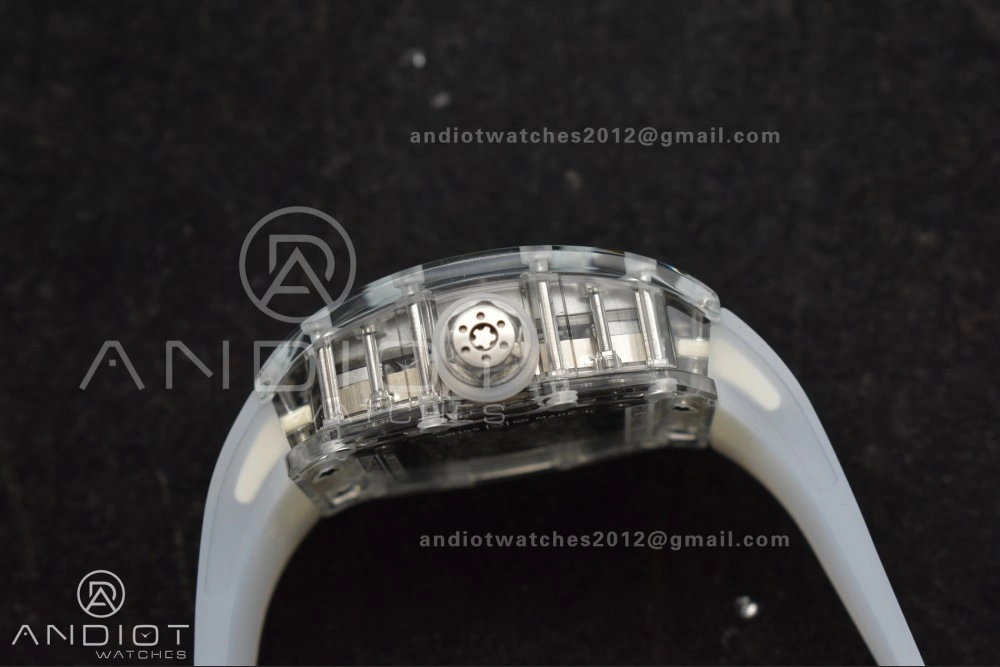 RM56-02 Transparent Tourbillon RMF Best Edition Skeleton White Dial on Transparent Rubber Strap SunProtective 1238