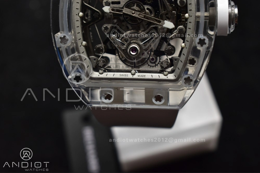 RM56-02 Transparent Tourbillon RMF Best Edition Skeleton White Dial on White Rubber Strap SportInspired 1256