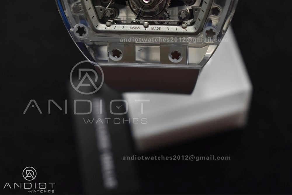 RM56-02 Transparent Tourbillon RMF Best Edition Skeleton White Dial on White Rubber Strap SportInspired 1256