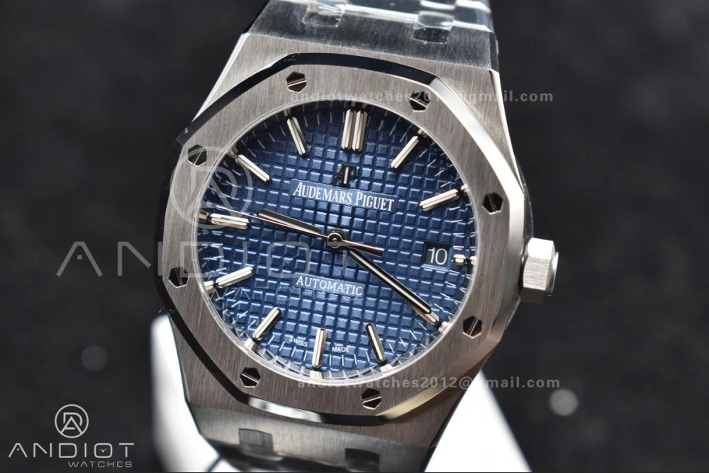 Royal Oak 37mm 15450 SS ZF 1:1 Best Edition Blue Textured Dial on SS Bracelet SA3120 Super Clone GoAnywhere 1029