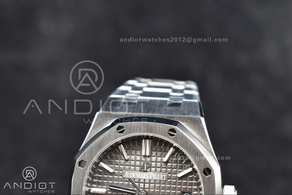 Royal Oak 37mm 15450 SS ZF 1:1 Best Edition Gray Textured Dial on SS Bracelet SA3120 Super Clone Attractive 1030
