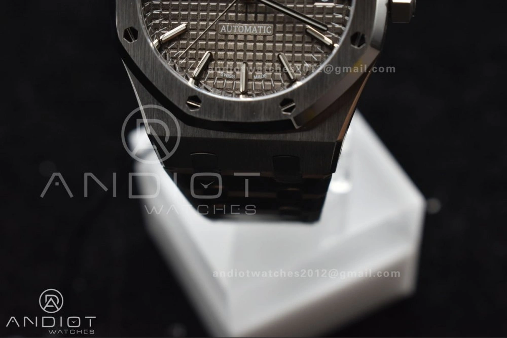 Royal Oak 37mm 15450 SS ZF 1:1 Best Edition Gray Textured Dial on SS Bracelet SA3120 Super Clone Attractive 1030