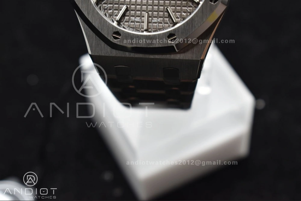 Royal Oak 37mm 15450 SS ZF 1:1 Best Edition Gray Textured Dial on SS Bracelet SA3120 Super Clone Attractive 1030
