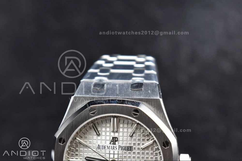 ModernLook Royal Oak 37mm 15450 SS ZF 1:1 Best Edition White Textured Dial on SS Bracelet SA3120 Super Clone 103