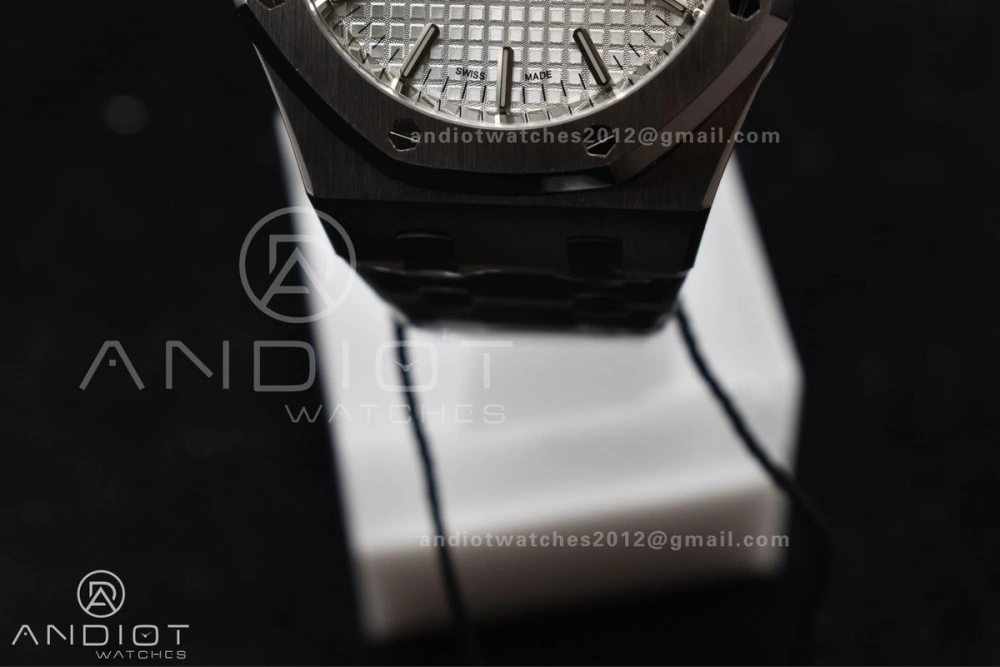 ModernLook Royal Oak 37mm 15450 SS ZF 1:1 Best Edition White Textured Dial on SS Bracelet SA3120 Super Clone 103