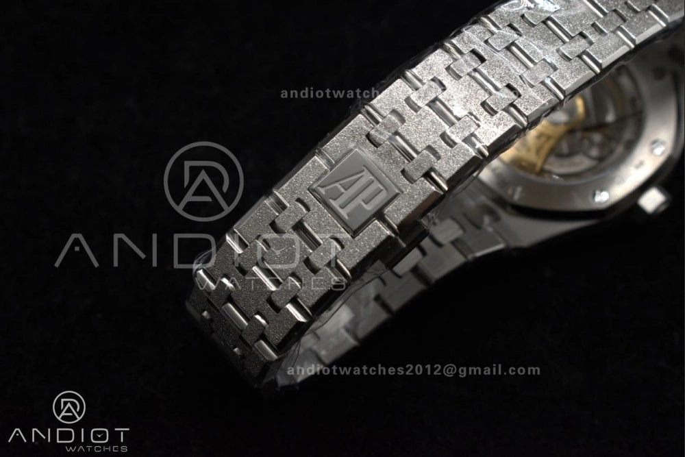 Snug Royal Oak 37mm 15454 Frosted SS APSF 1:1 Best Edition Grey Textured Dial on SS Bracelet SA3120 Super Clone 100