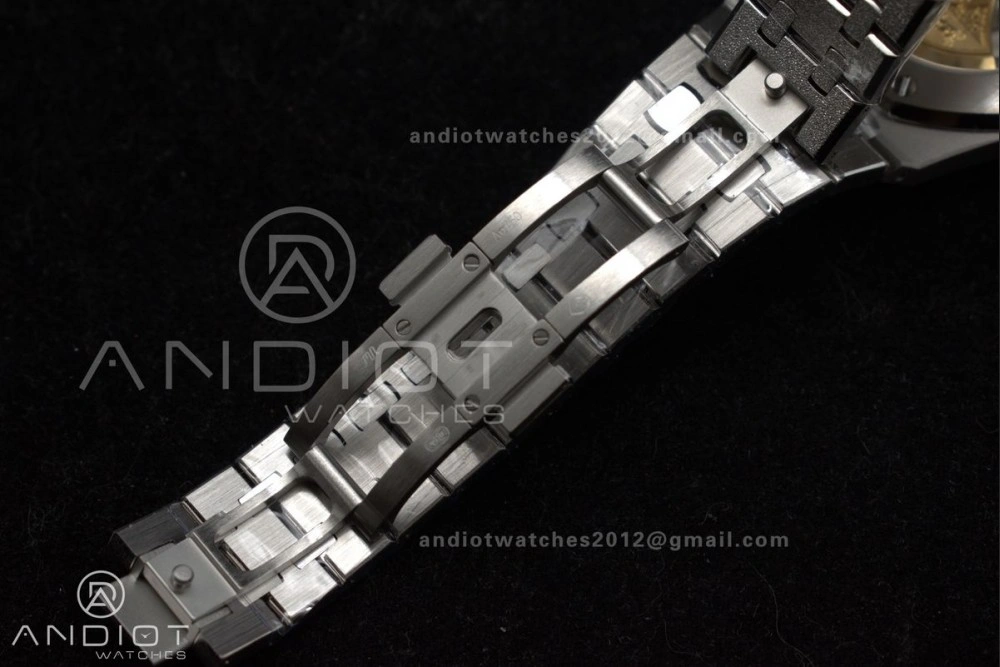 Snug Royal Oak 37mm 15454 Frosted SS APSF 1:1 Best Edition Grey Textured Dial on SS Bracelet SA3120 Super Clone 100