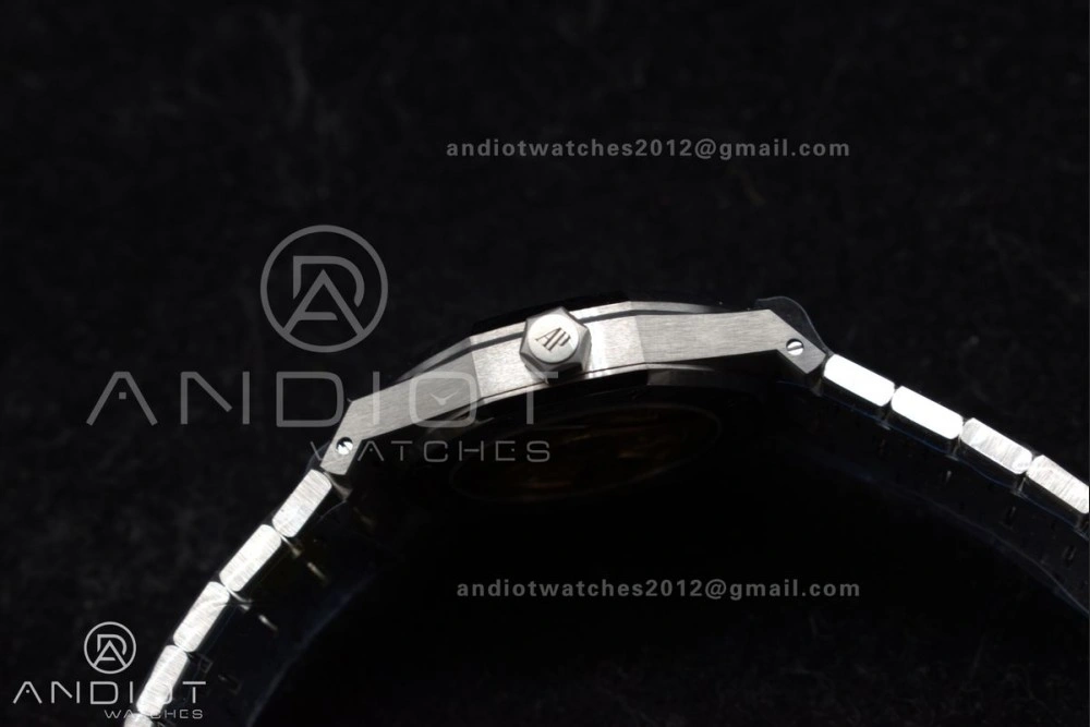 Snug Royal Oak 37mm 15454 Frosted SS APSF 1:1 Best Edition Grey Textured Dial on SS Bracelet SA3120 Super Clone 100