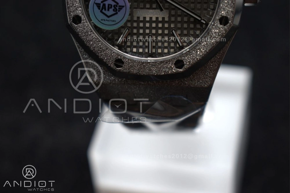 Snug Royal Oak 37mm 15454 Frosted SS APSF 1:1 Best Edition Grey Textured Dial on SS Bracelet SA3120 Super Clone 100