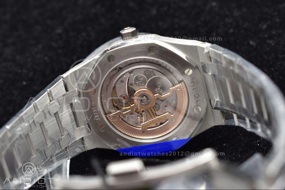 Stylish Royal Oak 39mm 15202 SS ZF 1:1 Best Edition Blue Textured Dial on SS Bracelet A 1043