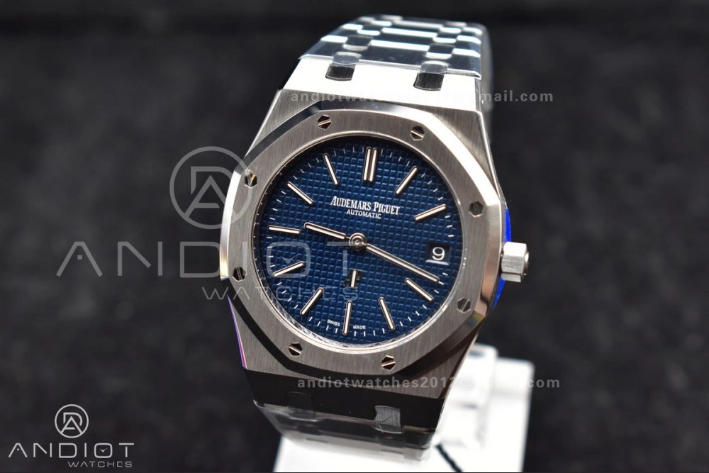 Trendsetting Royal Oak 39mm 16202 "50th Anniversary" SS ZF 1:1 Best Edition Blue Textured Dial on SS Bracelet A 99