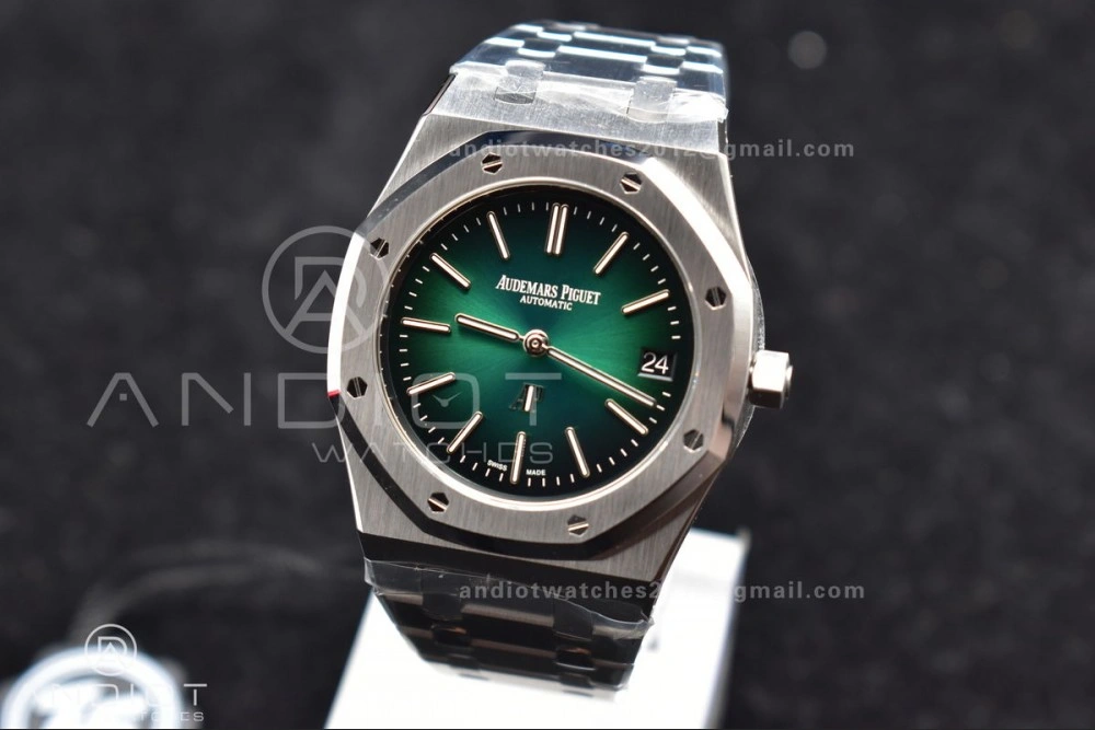 Supportive Royal Oak 39mm 16202 "50th Anniversary" SS ZF 1:1 Best Edition Green Textured Dial On SS Bracelet A 1039