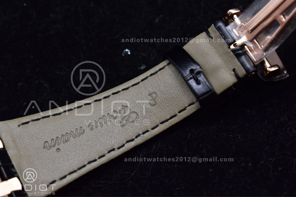 Royal Oak 41mm 15400 RG APSF 1:1 Best Edition Black Textured Dial on Black Leather Strap SA3120 Super Clone V ZeroBulk 124
