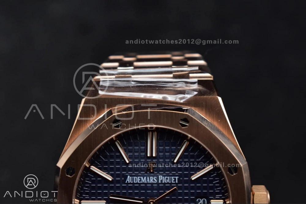 Bold Royal Oak 41mm 15400 RG APSF 1:1 Best Edition Blue Textured Dial on RG Bracelet SA3120 Super Clone V 126