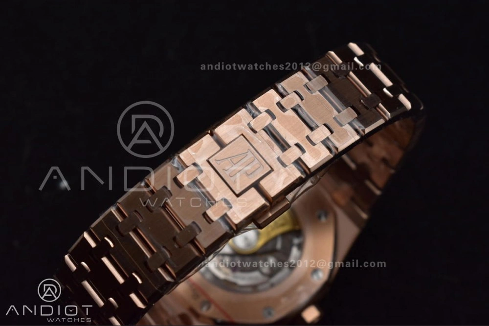 Bold Royal Oak 41mm 15400 RG APSF 1:1 Best Edition Blue Textured Dial on RG Bracelet SA3120 Super Clone V 126