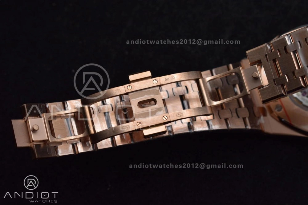 Bold Royal Oak 41mm 15400 RG APSF 1:1 Best Edition Blue Textured Dial on RG Bracelet SA3120 Super Clone V 126