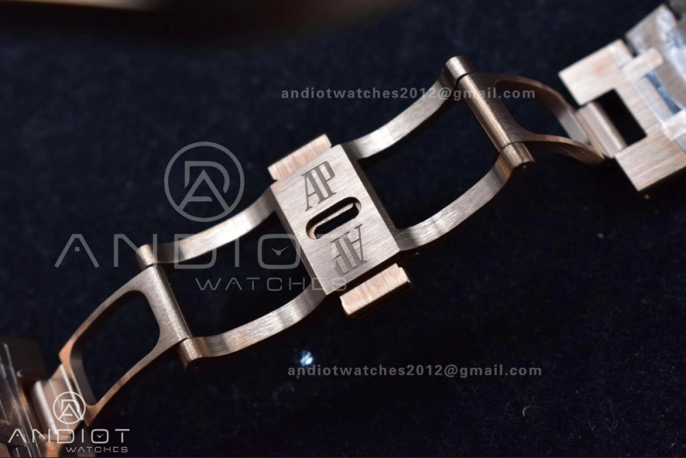 Bold Royal Oak 41mm 15400 RG APSF 1:1 Best Edition Blue Textured Dial on RG Bracelet SA3120 Super Clone V 126